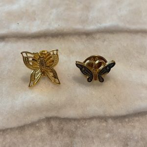 2 BUTTERFLY PINS